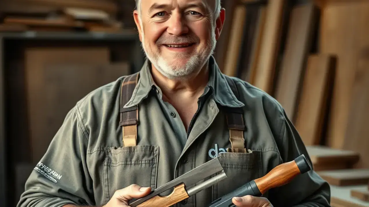 David Williams, Master Craftsman and Founder with woodworking tools