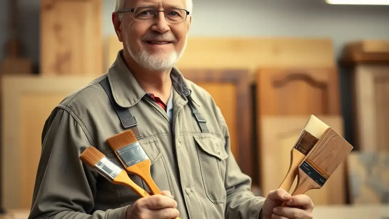 Mike Thompson, Finishing Specialist with paint samples