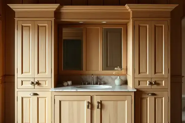 Traditional shaker style bathroom vanity
